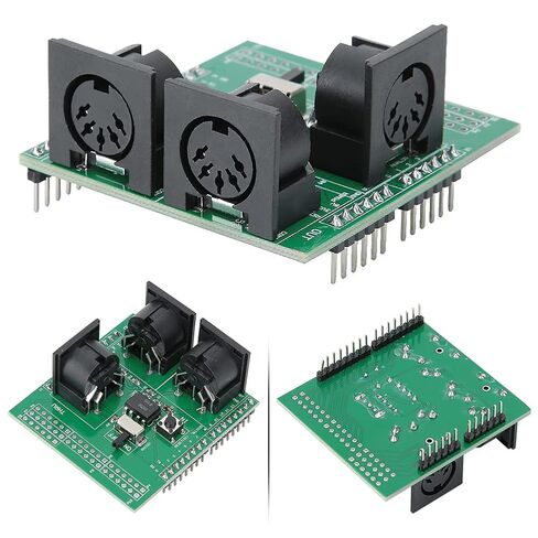 لوحة محول SUNGOOYUE MIDI، PCB أخضر، 57.4 × 53.1 مم، مع منافذ INOUTTHRU، مفتاح RUNPGM للبرمجة، متوافق مع in Saudi Arabia