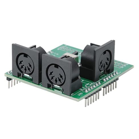 لوحة محول SUNGOOYUE MIDI، PCB أخضر، 57.4 × 53.1 مم، مع منافذ INOUTTHRU، مفتاح RUNPGM للبرمجة، متوافق مع in Saudi Arabia