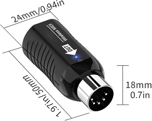 Wireless Midi Guitar System Transceiver Receiver 10M Transmission Low Latency Auto Pairing for Digital Piano Keyboard in Saudi Arabia