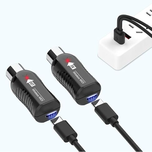 Wireless Midi Guitar System Transceiver Receiver 10M Transmission Low Latency Auto Pairing for Digital Piano Keyboard in Saudi Arabia