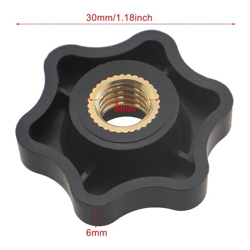 10PCS M8 Black Star Handle Nuts Plastic Star Shaped Handle Threaded Inserts Compatible with DIY Fixtures for Lawnmower Knobs Mechanical Locking Clamping Kits in Saudi Arabia