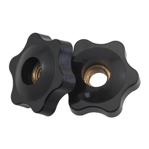 10PCS M8 Black Star Handle Nuts Plastic Star Shaped Handle Threaded Inserts Compatible with DIY Fixtures for Lawnmower Knobs Mechanical Locking Clamping Kits in Saudi Arabia