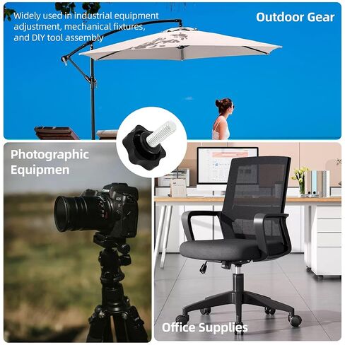 4 قطع مقابض نجمة خيط M8 × 25 مم، براغي بديلة لحامل شجرة عيد الميلاد، قاعدة المظلة، المظلة، مقبض لولبي لشد اليد بمظلة الفناء in Kuwait