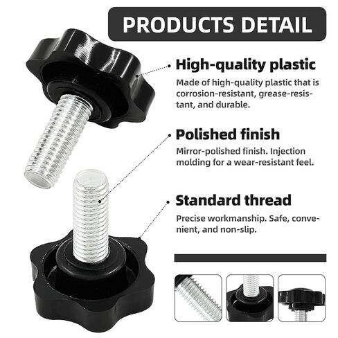 4 قطع مقابض نجمة خيط M8 × 25 مم، براغي بديلة لحامل شجرة عيد الميلاد، قاعدة المظلة، المظلة، مقبض لولبي لشد اليد بمظلة الفناء in Kuwait
