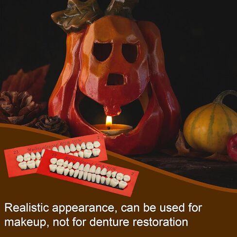 Dental Resin Fake Teeth Dentures Upper and Lower Synthetic Resin Teeth 6 Sets Complete Acrylic Resin Teeth Denture Dental 168Pcs in Kuwait