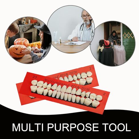 Dental Resin Fake Teeth Dentures Upper and Lower Synthetic Resin Teeth 6 Sets Complete Acrylic Resin Teeth Denture Dental 168Pcs in Kuwait