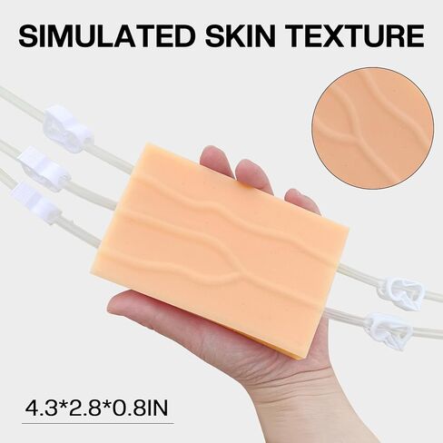 Injection Practice Kit, Phlebotomy Practice Kit, IV Practice Kit, Venipuncture Practice Kit, Silicone Injection Pad with Bonus Vein Finder, for Nursing Students, Student Nurses in Kuwait