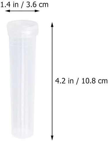 أنابيب تغذية الزهور الشفافة من Amosfun مع أغطية مقاومة للتسرب مقاس 1.42 × 4.25 بوصة، أنابيب نباتية بلاستيكية لترتيبات الزهور الطازجة والحفاظ على جذع انتشار المياه in Saudi Arabia
