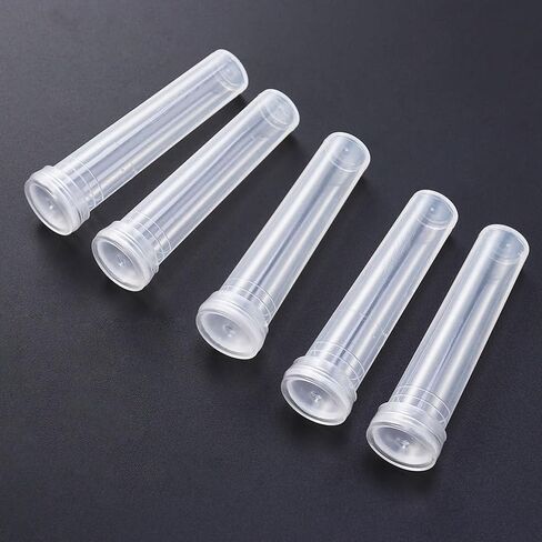 أنابيب تغذية الزهور الشفافة من Amosfun مع أغطية مقاومة للتسرب مقاس 1.42 × 4.25 بوصة، أنابيب نباتية بلاستيكية لترتيبات الزهور الطازجة والحفاظ على جذع انتشار المياه in Saudi Arabia