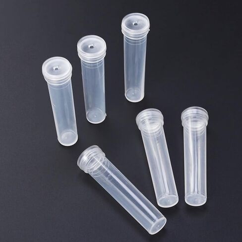 أنابيب تغذية الزهور الشفافة من Amosfun مع أغطية مقاومة للتسرب مقاس 1.42 × 4.25 بوصة، أنابيب نباتية بلاستيكية لترتيبات الزهور الطازجة والحفاظ على جذع انتشار المياه in Saudi Arabia