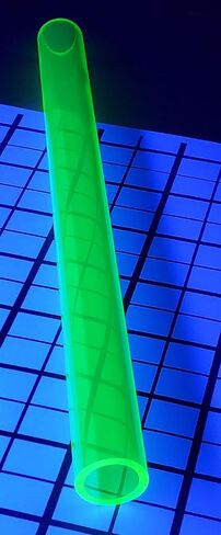 1" Diameter x 12" Long Clear Green Fluorescent Translucent Acrylic Plexiglass Tube - 1" OD x 3/4" ID x 12" in Saudi Arabia
