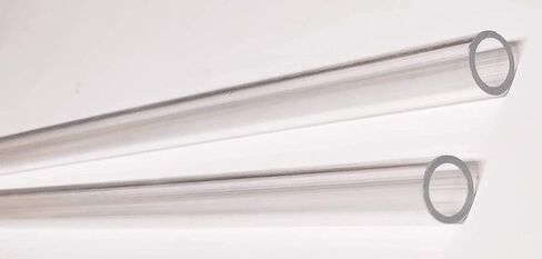 2 Lengths 3/8" OD x 1/4" ID x 36 Inch Long Thin Wall Clear Acrylic Plexiglass Tubes .375" Outside Diameter in Saudi Arabia