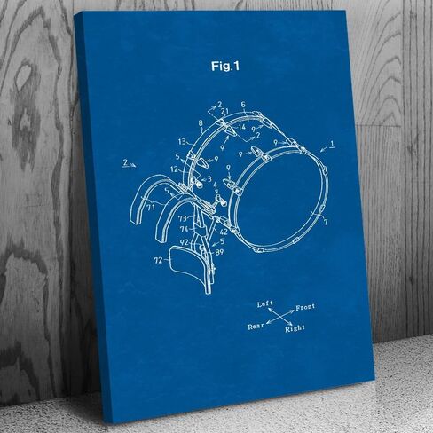 طباعة قماشية من Marching Bass Drum (8 × 10) لديكور الفصل الدراسي، هدايا مدرس الموسيقى، فن الطبل، هدايا مدير الفرقة، ديكور غرفة الموسيقى in Saudi Arabia