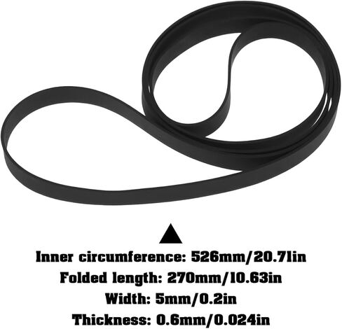 2Pcs Turntable Belt 270x5x0.6mm Compatible with Emerson NR303TT MC-1434 in Saudi Arabia