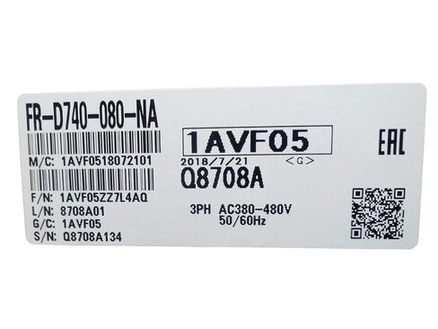 MITSUBISHI FR-D740-080-NA 0.2-400 هرتز، 400 فولت تيار متردد، 5 حصان، 8 أمبير، سلسلة FR-D700، محرك عاكس، ثلاثي الطور، مواصفات الولايات المتحدة/كاليفورنيا/MX in Saudi Arabia