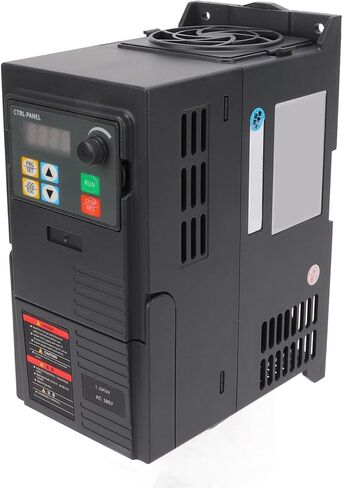 VFD Converter, 380 to 440V Input 0 to 440V Output, Single to Three Phase VFD Variable Frequency Drive, Safety Efficient Cooling VFD Inverter for Spindle Motor in Saudi Arabia