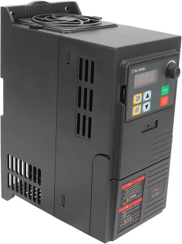 VFD Converter, 380 to 440V Input 0 to 440V Output, Single to Three Phase VFD Variable Frequency Drive, Safety Efficient Cooling VFD Inverter for Spindle Motor in Saudi Arabia