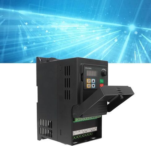 VFD Converter, 380 to 440V Input 0 to 440V Output, Single to Three Phase VFD Variable Frequency Drive, Safety Efficient Cooling VFD Inverter for Spindle Motor in Saudi Arabia