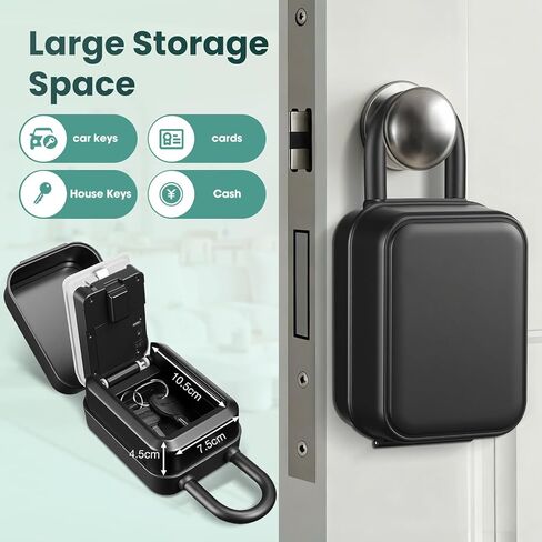 صندوق قفل المفتاح الذكي صندوق قفل بلوتوث إلكتروني مع التحكم في تطبيق TTLOCK وأنواع رمز PIN، شارك صندوق قفل المفتاح الإلكتروني لمكتب منزل السمسار Airbnb مع تكبل قابل للإزالة in Kuwait