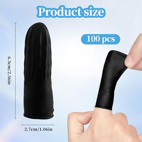 100 قطعة من مهود الأصابع للاستعمال مرة واحدة، واقيات الأصابع، وقفازات الأصابع للتقليم والتجميل والتدليك والاستخدام الصناعي in Kuwait