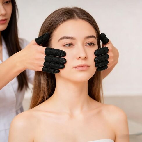 100 قطعة من مهود الأصابع للاستعمال مرة واحدة، واقيات الأصابع، وقفازات الأصابع للتقليم والتجميل والتدليك والاستخدام الصناعي in Kuwait