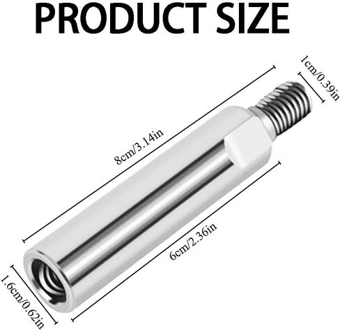 قضيب تمديد طاحونة زاوية 6 بوصة - عمود تمديد خيط M14 مع محول مفصل تلميع، ملحق أداة طاقة شديدة التحمل للطحن والتلميع الذي يصعب الوصول إليه in Kuwait