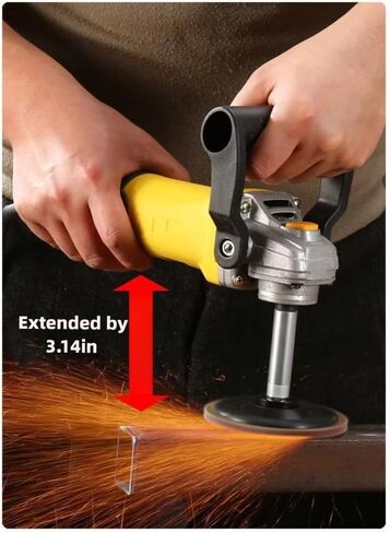 قضيب تمديد طاحونة زاوية 6 بوصة - عمود تمديد خيط M14 مع محول مفصل تلميع، ملحق أداة طاقة شديدة التحمل للطحن والتلميع الذي يصعب الوصول إليه in Kuwait