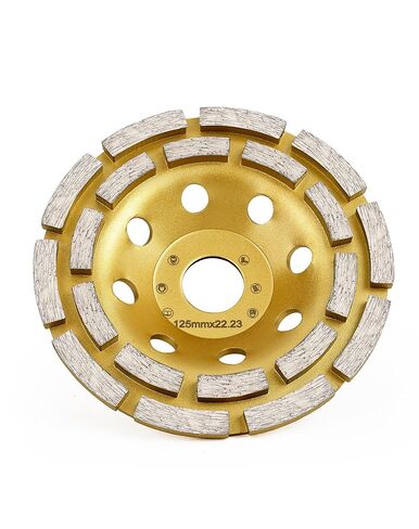 5" Double Row Diamond Cup Wheel with 7/8" Arbor for Polishing and Grinding Concrete Surface Brick Stone Marble Granite in Kuwait