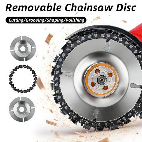 مجموعة أقراص نحت الخشب 14 قطعة لمطحنة زاوية 4 بوصة أو 4 1/2 بوصة، قرص عجلة طحن أداة جذعية مع حلقة محول ومفتاح ربط 5/8 بوصة، ملحقات مطحنة النجارة لقطع تشكيل النحت وتلميع الصنفرة in Kuwait