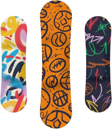 Welly Bandages | Adhesive Flexible Fabric Bravery Badges | Assorted Shapes for Minor Cuts, Scrapes, and Wounds | Colorful and Fun First Aid Tin | Sports Patterns - 48 Count in Kuwait