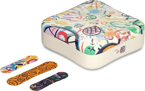 Welly Bandages | Adhesive Flexible Fabric Bravery Badges | Assorted Shapes for Minor Cuts, Scrapes, and Wounds | Colorful and Fun First Aid Tin | Sports Patterns - 48 Count in Kuwait