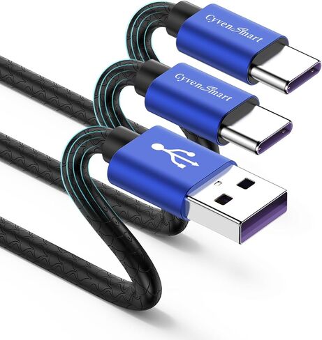 كابل USB من النوع C بطول 10 أقدام، [عبوتان] USB A 2.0 إلى USB-C 10 أقدام من النوع C شاحن سريع طويل جدًا ومتين TPE USBC إلى سلك USBA لهاتف iPhone 17/16/15 Pro Plus Pro Max Samsung Galaxy A10/A20/A51/S10/S9 Plus/Note 9 in Kuwait