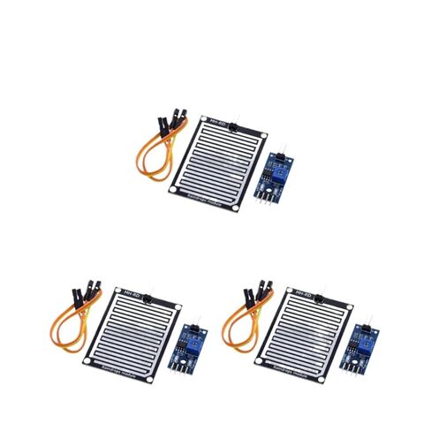 Rain Drops Detection Moisture Monitor Sensor 3.3V-5V Monitor Weather Sensor Relay Board High Sensitivity for Robot Kit(3pcs) in Saudi Arabia