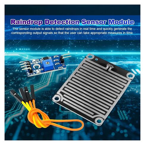 Rain Drops Detection Moisture Monitor Sensor 3.3V-5V Monitor Weather Sensor Relay Board High Sensitivity for Robot Kit(4pcs) in Saudi Arabia