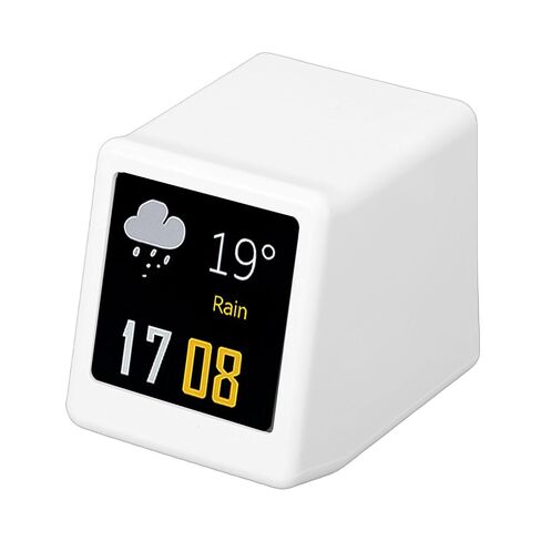 WALFRONT LED Dynamic Display 1.54 Inch IPS Screen Weather Temperature Humidity GIF Animation Digital Clock Outside Temperature Humidity Monitor for Home in Saudi Arabia