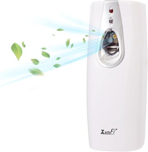 Automatic Air Freshener Spray Dispenser ZvnFi,Custom Timing (Day/Night/24H, 5/10/15/30 min interval),Wall Mounted or Free Standing,for Home and Commercial,Compatible with Glade Refill Can,White in Saudi Arabia