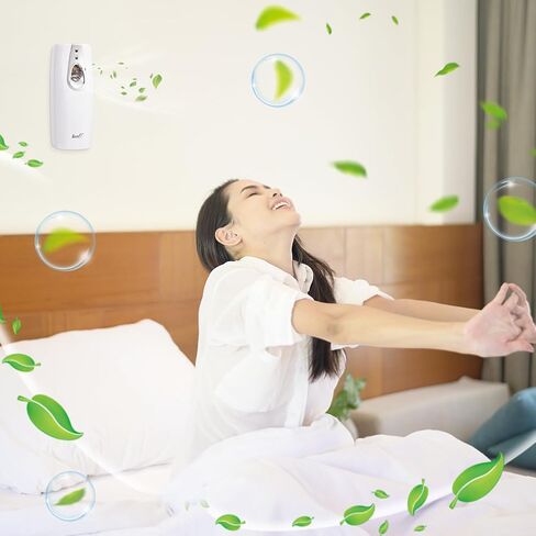 Automatic Air Freshener Spray Dispenser ZvnFi,Custom Timing (Day/Night/24H, 5/10/15/30 min interval),Wall Mounted or Free Standing,for Home and Commercial,Compatible with Glade Refill Can,White in Saudi Arabia