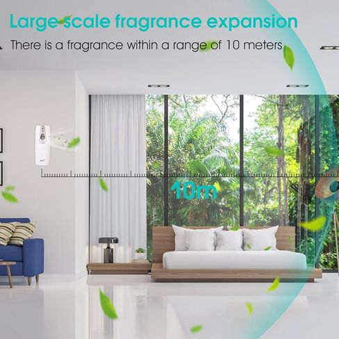 Automatic Air Freshener Spray Dispenser ZvnFi,Custom Timing (Day/Night/24H, 5/10/15/30 min interval),Wall Mounted or Free Standing,for Home and Commercial,Compatible with Glade Refill Can,White in Saudi Arabia