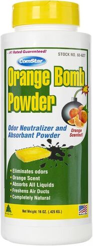ComStar Orange Bomb Powder,16 Ounces, Absorbent Odor Neutralizer, Fast-Acting, Long-Lasting Freshness, Eliminates Unwanted Odors from HVACR Systems, Freshens Air in Homes, Offices & Vehicles (60-627) in Kuwait