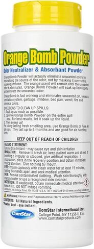 ComStar Orange Bomb Powder,16 Ounces, Absorbent Odor Neutralizer, Fast-Acting, Long-Lasting Freshness, Eliminates Unwanted Odors from HVACR Systems, Freshens Air in Homes, Offices & Vehicles (60-627) in Kuwait