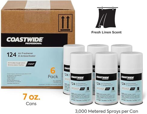 Professional Aerosol Air Freshener Refill, Fresh Linen Scent, 7 Oz., 6/Carton in Kuwait