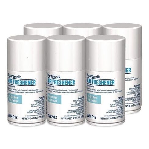 Boardwalk 7oz Metered Air Freshener Refill, 6-Pack, Citrus Blast Scent, Aerosol Spray, Fits Most Dispensers, Odor Eliminator, Made in the USA in Saudi Arabia