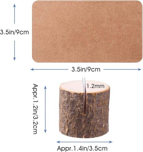 حاملات بطاقات مكان خشبية، 30 قطعة من حاملات أرقام الطاولة الريفية الفاخرة و40 قطعة من بطاقات مكان طاولة كرافت، حاملات صور خشبية، مثالية لاسم طاولة حفلات الزفاف والمزيد in Kuwait