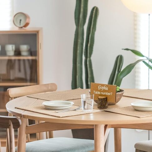 Wood Place Card Holders, 30Pcs Rustic Wooden Table Number Holders and 50Pcs Kraft Place Cards, Wood Photo Picture Holder for Wedding Party Table Name and More in Kuwait