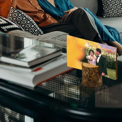 Wood Place Card Holders, 30Pcs Rustic Wooden Table Number Holders and 50Pcs Kraft Place Cards, Wood Photo Picture Holder for Wedding Party Table Name and More in Kuwait