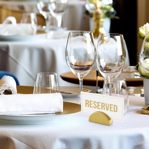 30Pcs Gold Semicircular Wooden Table Number Holders ＆ 40Pcs Place Cards with Glues, Lightweight Table Sign Holders for Wedding, Birthday Party in Kuwait