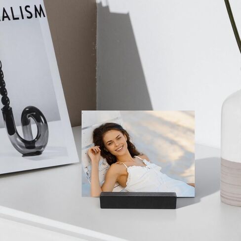 6 PCS Wooden Place Card Holders Black, Wood Photo Picture Card Holders for Weddings Black Wooden Table Number Holder Stands Name Cards for Wedding, Beech Table Number Holder Stands for Restaurants in Saudi Arabia