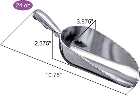 Amazing Abby - Elsa - 24-Ounce Aluminum Ice Scoops (Set of 2), Cast Aluminum Utility Scoops, Food-Grade, Good for Home and Commercial Use, NOT Dishwasher-Safe, Hand-Wash Recommended in Saudi Arabia