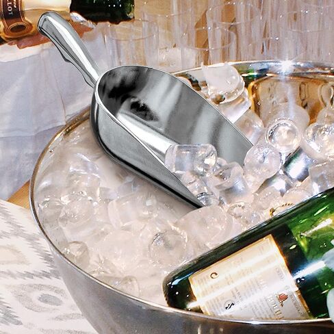 Amazing Abby - Elsa - 24-Ounce Aluminum Ice Scoops (Set of 2), Cast Aluminum Utility Scoops, Food-Grade, Good for Home and Commercial Use, NOT Dishwasher-Safe, Hand-Wash Recommended in Saudi Arabia
