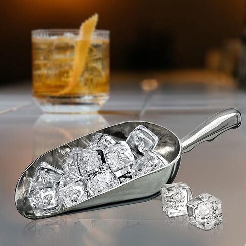 Amazing Abby - Elsa - 24-Ounce Aluminum Ice Scoops (Set of 2), Cast Aluminum Utility Scoops, Food-Grade, Good for Home and Commercial Use, NOT Dishwasher-Safe, Hand-Wash Recommended in Saudi Arabia